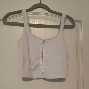 Abercrombie and Fitch White Crop Top